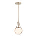 Justice Designs - FSN-4235-OPAL-BRSS - One Light Pendant - Fusion - Brushed Brass