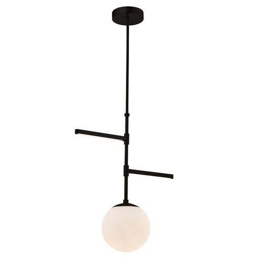 Justice Designs - FSN-4255-OPAL-MBLK - LED Pendant - Fusion - Matte Black