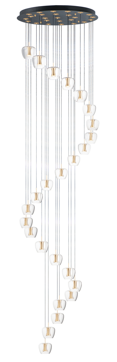 ET2 - E24169-18BKGLD - LED Pendant - Newton - Black / Gold