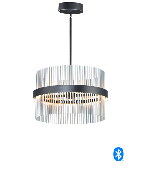 ET2 - E34205-BKSN - LED Pendant - Chimes WiZ - Black / Satin Nickel