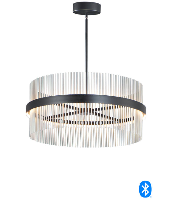 ET2 - E34207-BKSN - LED Pendant - Chimes WiZ - Black / Satin Nickel