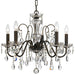 Crystorama - 3025-EB-CL-MWP - Five Light Chandelier - Butler - English Bronze