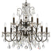 Crystorama - 3029-EB-CL-MWP - 12 Light Chandelier - Butler - English Bronze