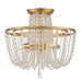 Crystorama - ARC-1900-GA-CL-MWP - Three Light Semi Flush Mount - Arcadia - Antique Gold