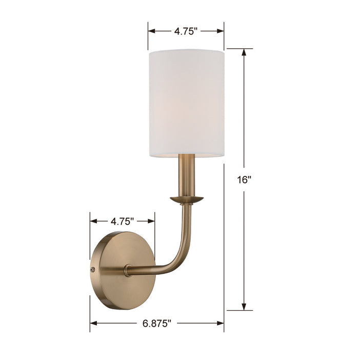 Crystorama - BAI-A2101-AG - One Light Wall Sconce - Bailey - Aged Brass