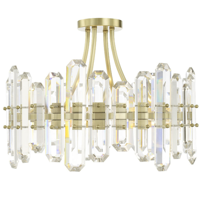 Crystorama - BOL-8884-AG - Four Light Semi Flush Mount - Bolton - Aged Brass