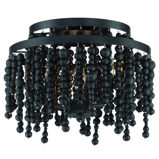 Crystorama - POP-A5073-MK - Three Light Semi Flush Mount - Poppy - Matte Black