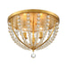 Crystorama - ROX-A9000-GA - Three Light Flush Mount - Roxy - Antique Gold