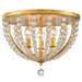 Crystorama - ROX-A9000-GA - Three Light Flush Mount - Roxy - Antique Gold