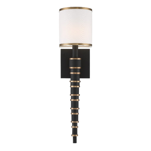 Crystorama - SLO-A3601-VG-BF - One Light Wall Sconce - Sloane - Vibrant Gold / Black Forged