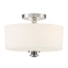 Crystorama - TRA-A3302-PN - Two Light Semi Flush Mount - Travis - Polished Nickel