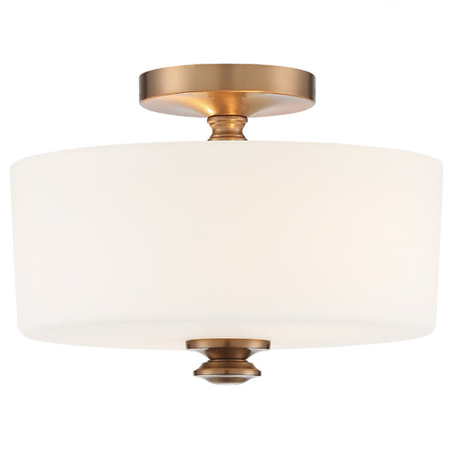 Crystorama - TRA-A3302-VG - Two Light Semi Flush Mount - Travis - Vibrant Gold