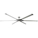 Visual Comfort Fan - 6LFR96PBSD - 96"Ceiling Fan - Loft - Painted Brushed Steel