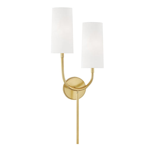 Hudson Valley - 1422-AGB - Two Light Wall Sconce - Vesper - Aged Brass