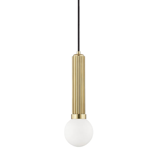 Hudson Valley - 5104-AGB - One Light Pendant - Reade - Aged Brass