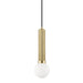 Hudson Valley - 5104-AGB - One Light Pendant - Reade - Aged Brass