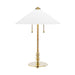 Hudson Valley - L1395-AGB - Two Light Table Lamp - Flare - Aged Brass