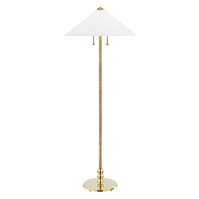 Hudson Valley - L1399-AGB - Two Light Floor Lamp - Flare - Aged Brass