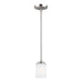 Generation Lighting. - 6130701-962 - One Light Mini-Pendant - Kemal - Brushed Nickel