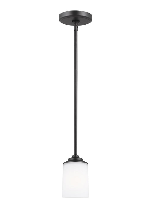 Generation Lighting. - 6130701EN3-112 - One Light Mini-Pendant - Kemal - Midnight Black