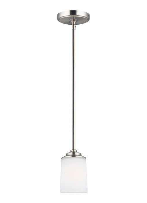 Generation Lighting. - 6130701EN3-962 - One Light Mini-Pendant - Kemal - Brushed Nickel