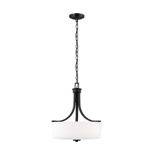 Generation Lighting. - 6528803-112 - Three Light Pendant - Kemal - Midnight Black