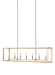 Generation Lighting. - 6634507EN-848 - Seven Light Island Pendant - Moffet Street - Satin Brass