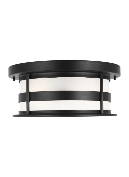 Generation Lighting. - 7890902EN3-12 - Two Light Outdoor Flush Mount - Wilburn - Black