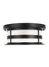 Generation Lighting. - 7890902EN3-12 - Two Light Outdoor Flush Mount - Wilburn - Black