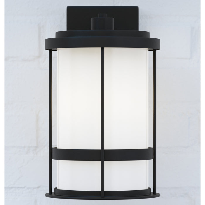 Generation Lighting. - 8690901-12 - One Light Outdoor Wall Lantern - Wilburn - Black