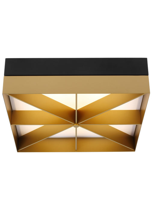 Visual Comfort Modern - 700FMLMOBG-LED930-277 - LED Flush Mount - Loom - Black/Gold