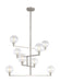 Visual Comfort Modern - 700GMBCS - Eight Light Chandelier - Gambit - Satin Nickel