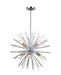 Artcraft - AC11443CH - Eight Light Chandelier - Sunburst - Chrome