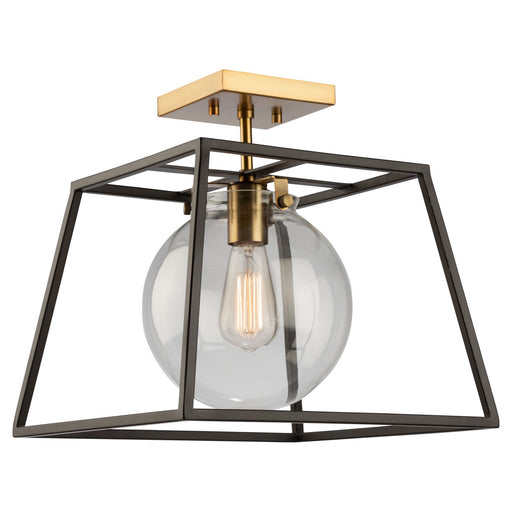 Artcraft - AC11600VB - One Light Semi-Flush Mount - Bridgetown - Black & Harvest Brass