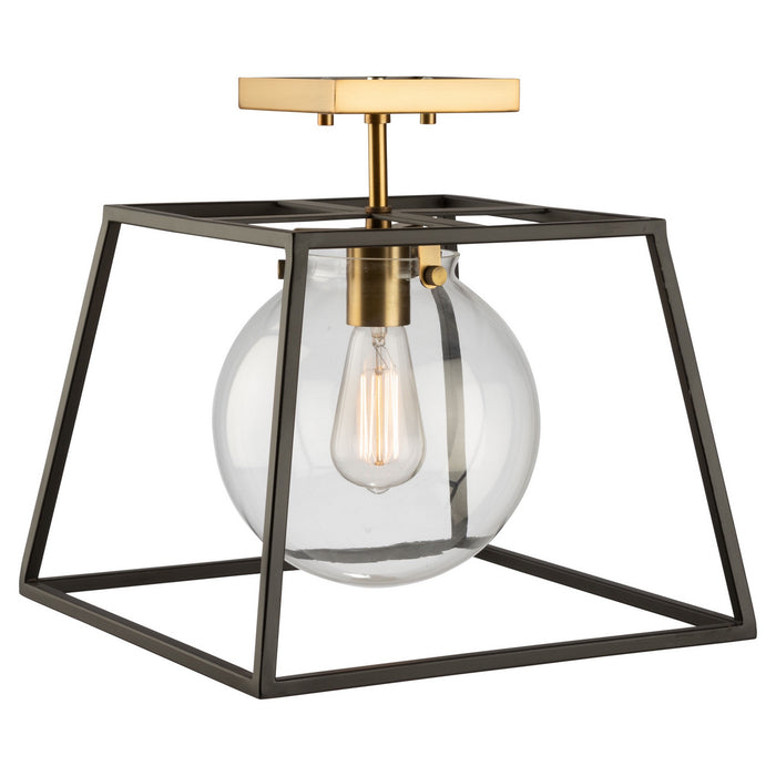 Artcraft - AC11600VB - One Light Semi-Flush Mount - Bridgetown - Black & Harvest Brass