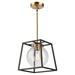 Artcraft - AC11601VB - One Light Pendant - Bridgetown - Black & Harvest Brass