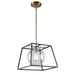 Artcraft - AC11601VB - One Light Pendant - Bridgetown - Black & Harvest Brass