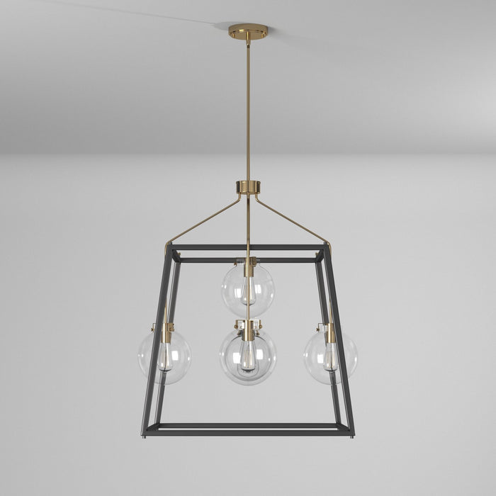 Artcraft - AC11605VB - Five Light Chandelier - Bridgetown - Black & Harvest Brass