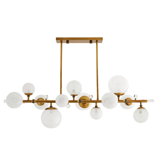 Arteriors - 89330 - 12 Light Chandelier - Troon - Antique Brass