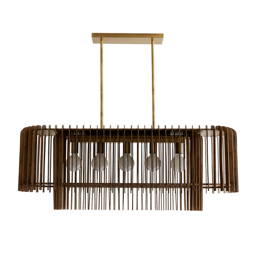 Arteriors - 89334 - Five Light Chandelier - Valencia - Dark Walnut