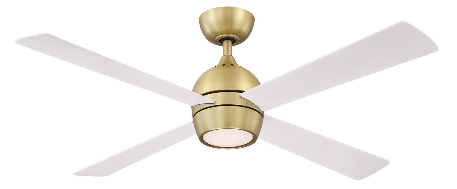 Fanimation - FP7652BS - 52"Ceiling Fan - Kwad 52 - Brushed Satin Brass