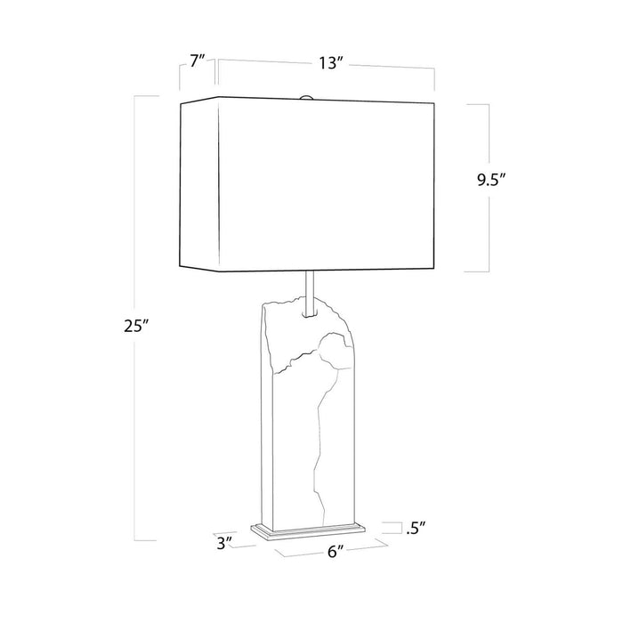 Regina Andrew - 13-1406 - One Light Table Lamp - Selina - Natural Stone