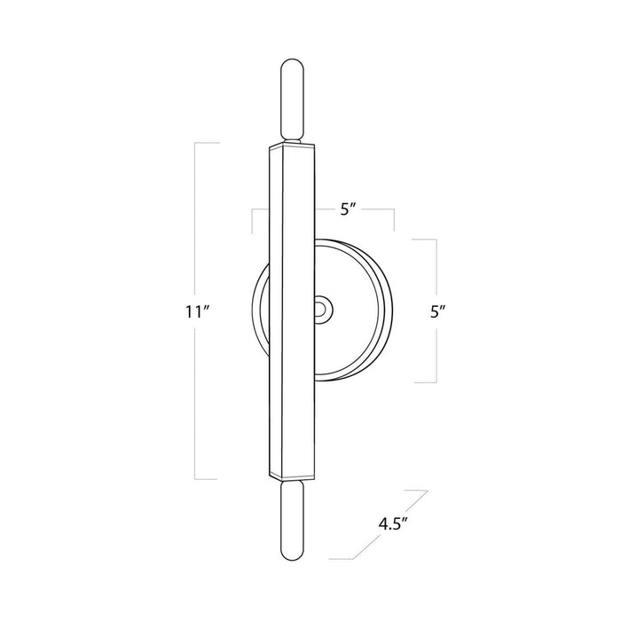 Regina Andrew - 15-1138PN - Two Light Wall Sconce - Viper - Polished Nickel