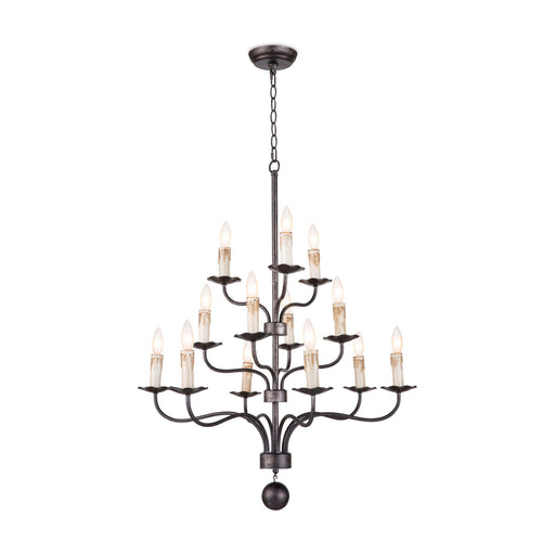 Regina Andrew - 16-1269 - 13 Light Chandelier - Caden - Blackened Iron