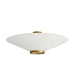 Arteriors - 49381 - Three Light Flush Mount - Decker - Antique Brass