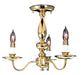 Framburg - 9133 PB - Three Light Flush / Semi-Flush Mount - Jamestown - Polished Brass