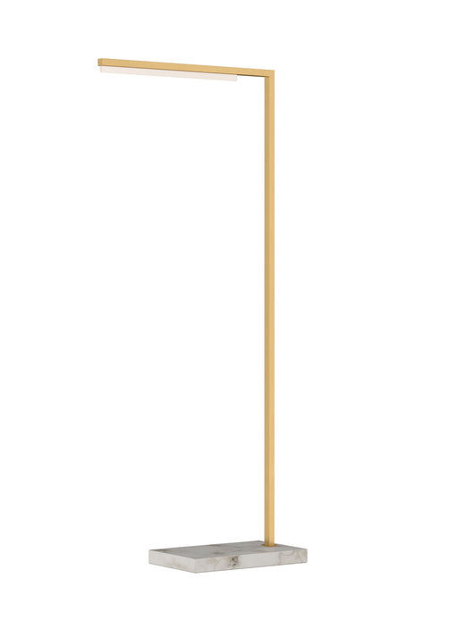 Visual Comfort Modern - 700PRTKLE43NB-LED927 - LED Floor Lamp - Klee - Natural Brass/White Marble