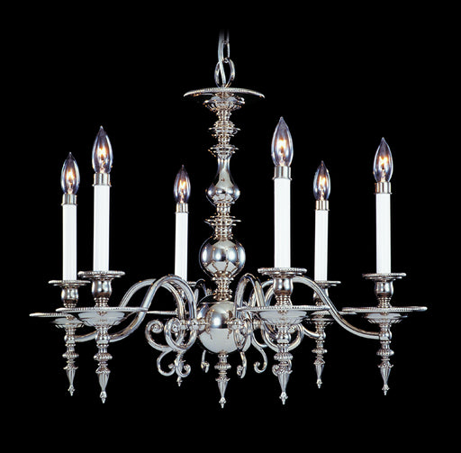 Framburg - 7446 PS - Six Light Chandelier - Kensington - Polished Silver