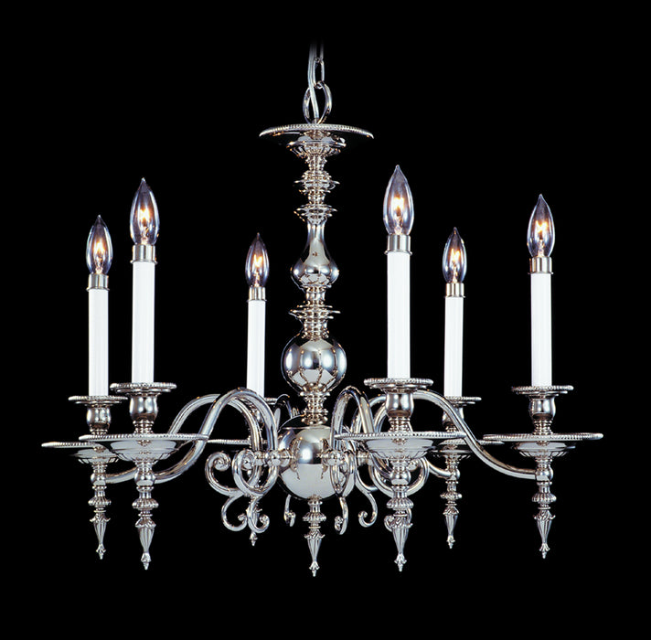 Framburg - 7446 PS - Six Light Chandelier - Kensington - Polished Silver