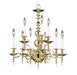 Framburg - 7449 PB - Nine Light Chandelier - Kensington - Polished Brass